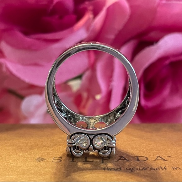 Silpada ‘Uptown’ Cubic Zirconia Sterling Ring R0981 - Picture 8 of 14